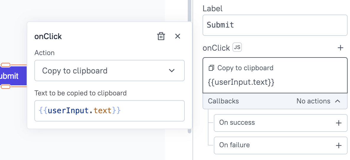 copyToClipboard()